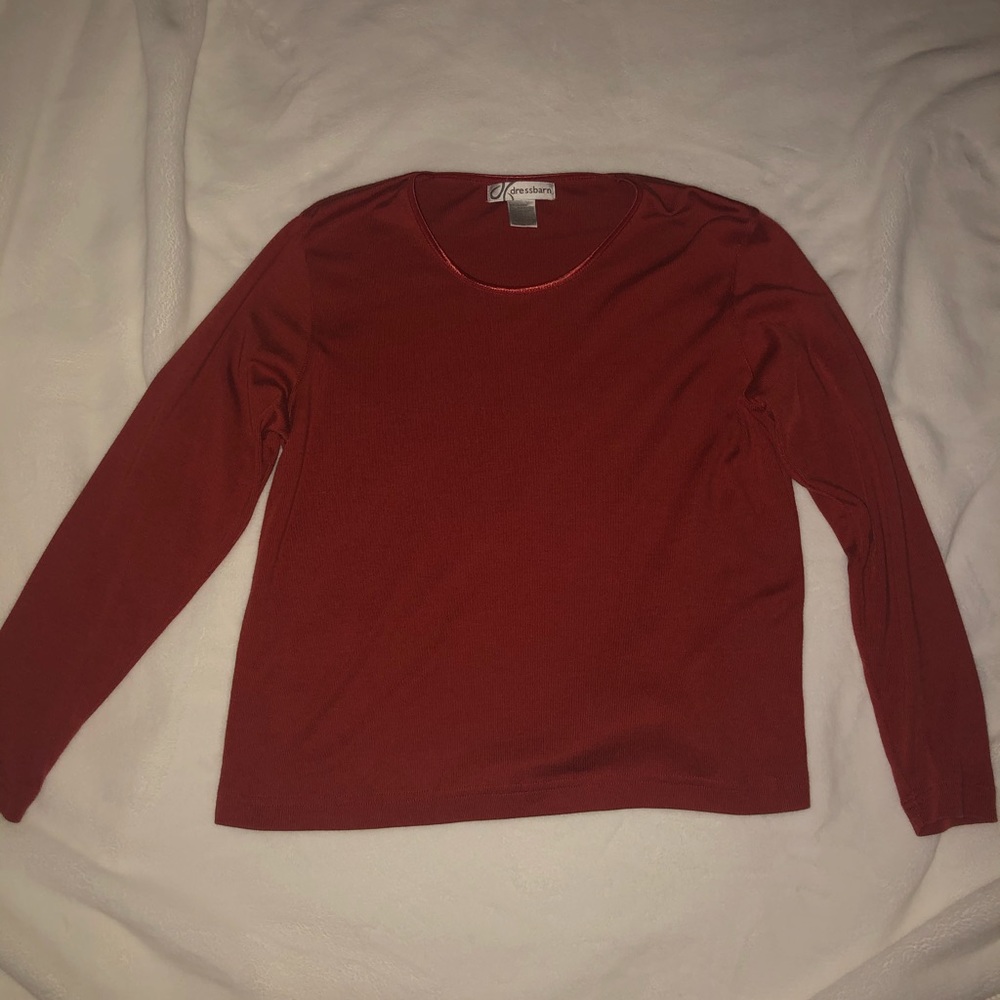 long sleeve burnt orange shirt